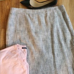 J Crew No. 2 pencil skirt, black & white tweed